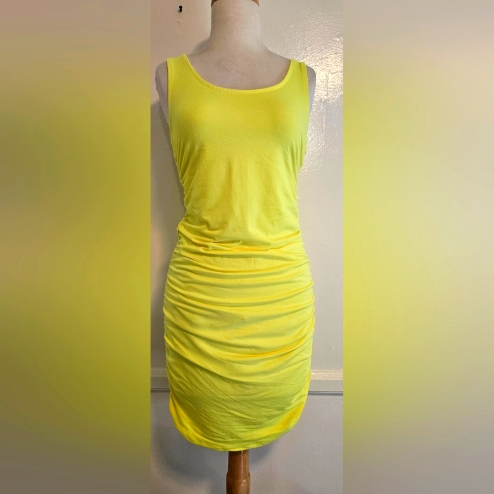 New Rayon spandex jersey stretch midi dress